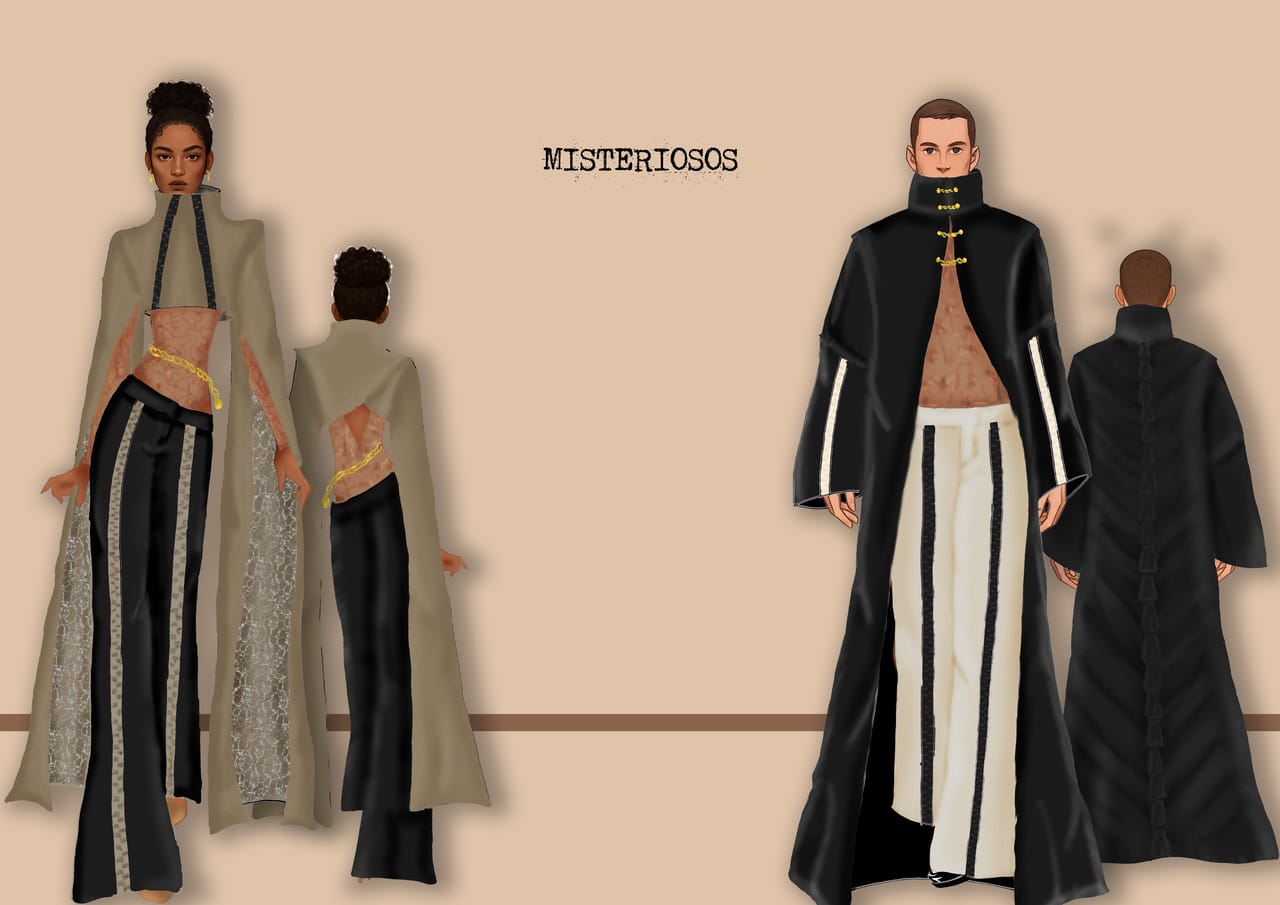 The Mysterious: role plate with technical flats, II Acto.