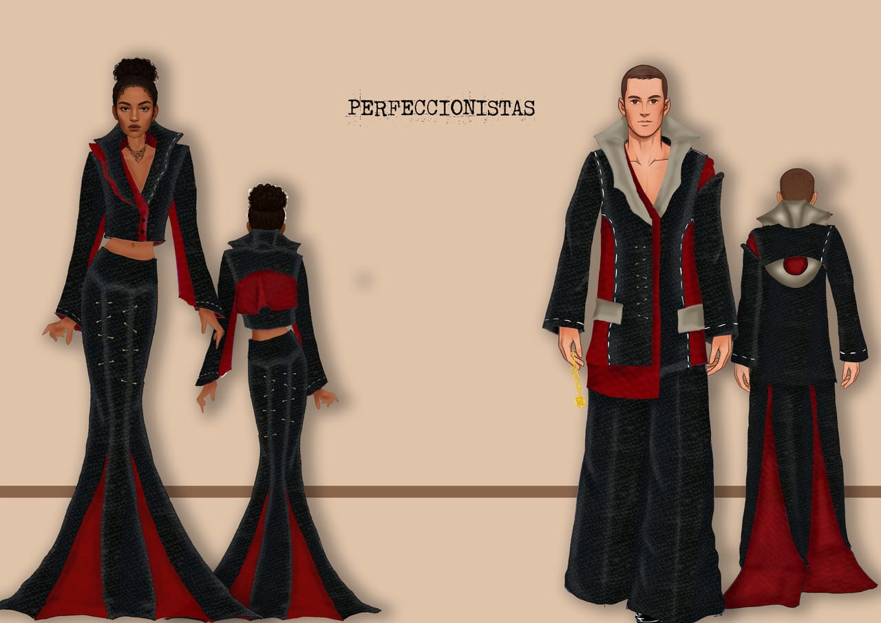 The Perfectionists: role plate with technical flats, II Acto.
